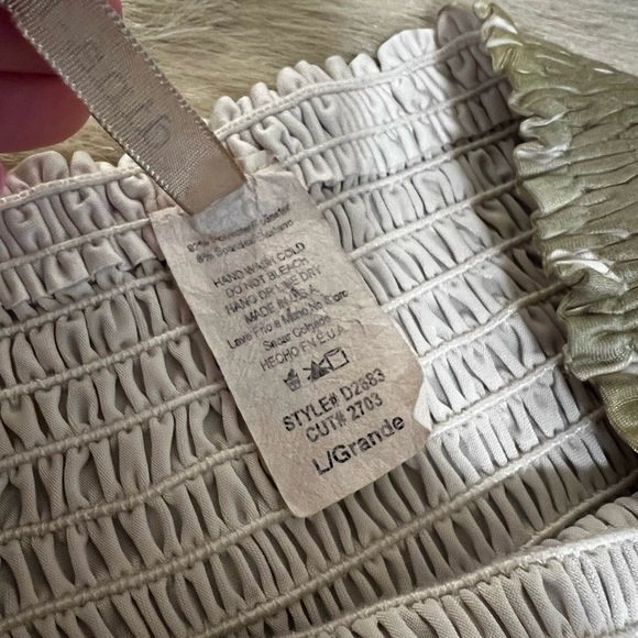 y2k DINA-BE Stretch Strapless  Dress Cover-Up Skirt Black Yellow L Graphic - Picture 6 of 7